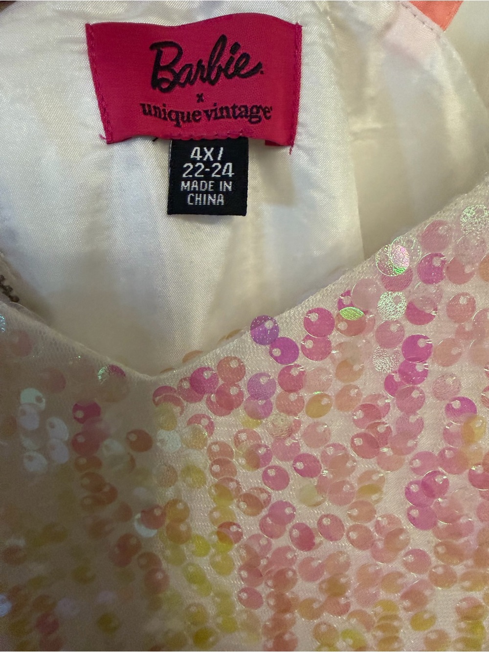 Unique Vintage Barbie “Peaches & Cream” Dress - Picture 4 of 6